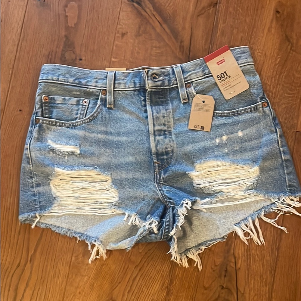 Levi's Women's Blue Denim Shorts